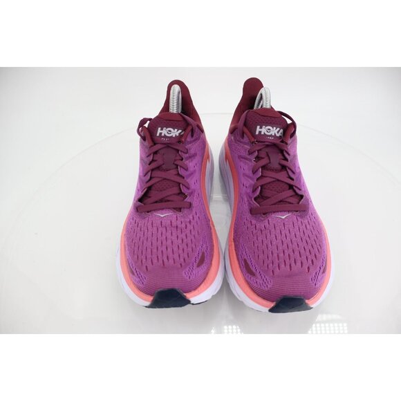 Hoka One One Clifton 8 Womens Grape Wine Beautyberry Running Shoes Size 9.5 B - Picture 4 of 13